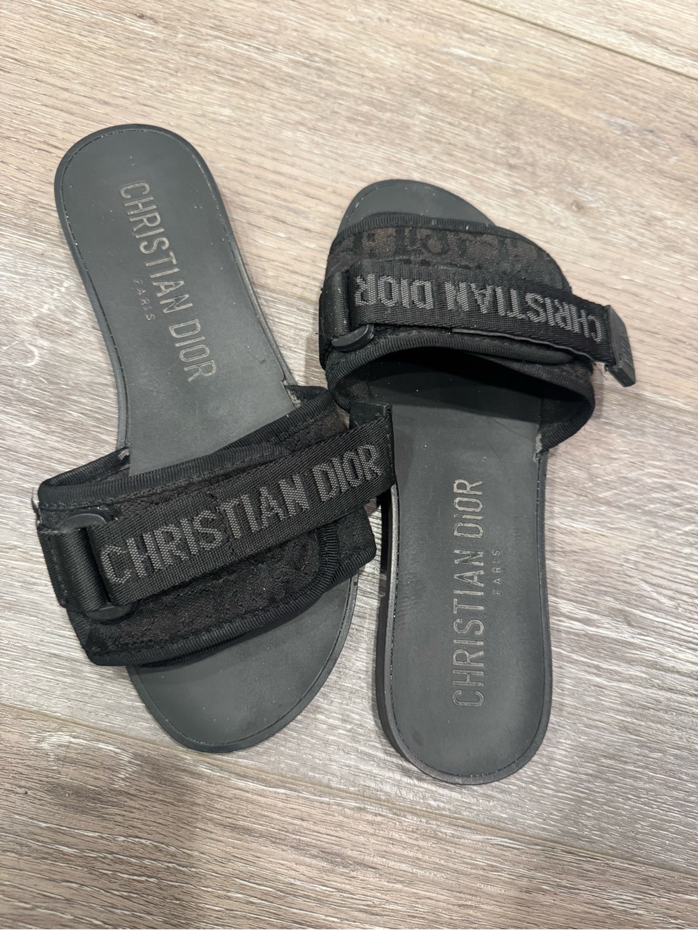 Dior womens Black Slide Sandals